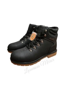 Lugz Herren Grotte Ballistische Stiefel 13M Schwarz Schnürung Gepolsterte Manschette Fleece Gefüttert NEU - Bild 1 von 9