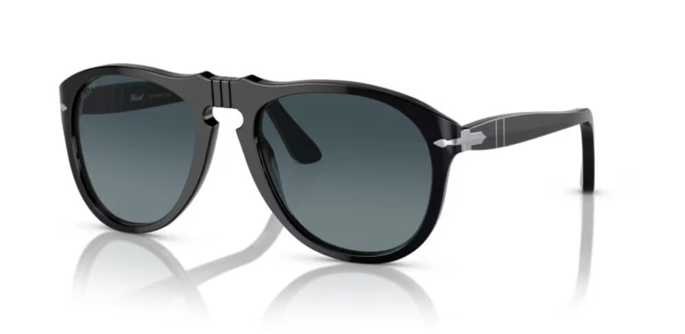 Persol PO 649 - 95/S3 - Occhiali da Sole - Nero/Blu Sfumato Polarizzato - Immagine 1 di 4
