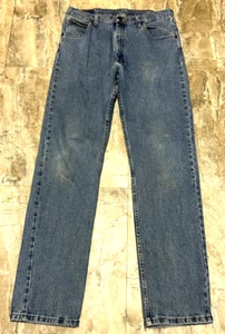 Pantalones de mezclilla Wrangler para hombre 34x34 azul pierna recta - Imagen 1 de 4