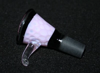 HIPPIE MOMMA 14mm PINK AND BLACK 3D Thick Glass SLIDE Tobacco Glass Slide Bowl