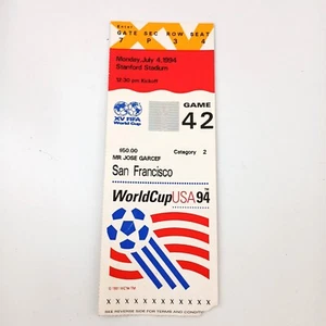1994 FIFA World Cup Ticket Stub Game 42 Brazil vs Cameroon Stanford Stadium - Picture 1 of 12