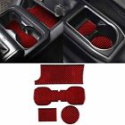 Carbon Fiber Central Control Water Cup Holder Slot Cover For Toyot@ Tacom@ 15-22