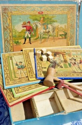 ANCIEN JEU du CHEVAL BLANC JLR vers 1915, boite à restaurer! - Photo 1/4