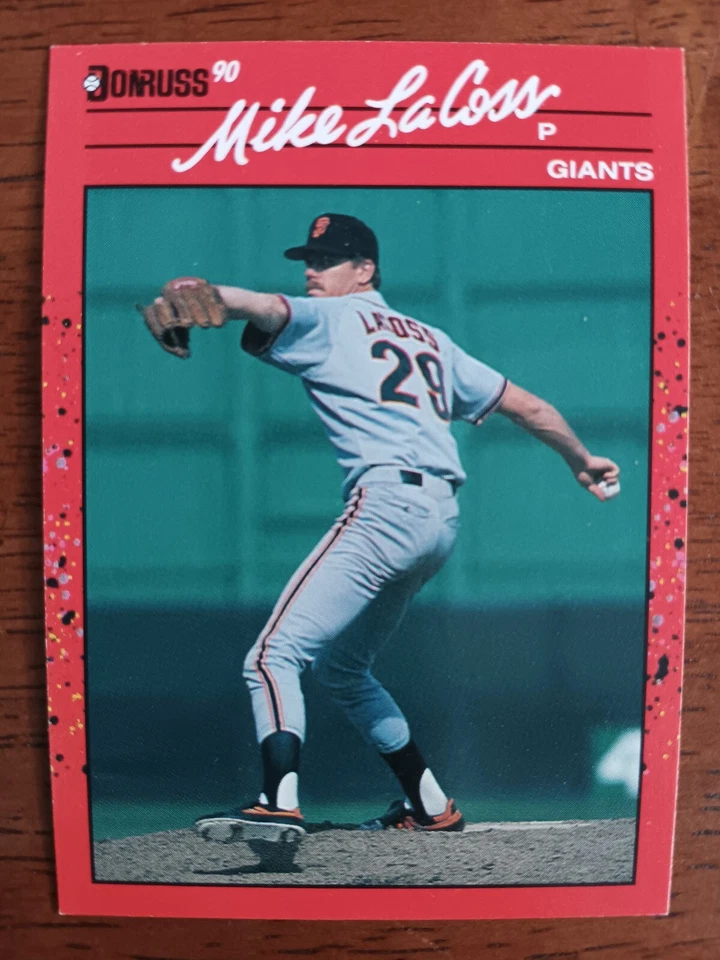 MIKE LaCOSS SAN FRANCISCO GIANTS 1990 DONRUSS BASEBALL CARD #652 - Image 1 of 1