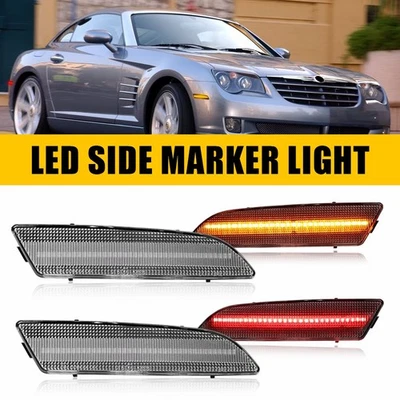 Luz de señalización lateral transparente para parachoques Chrysler Crossfire 2004-2008 4X Foto 1 de 4
