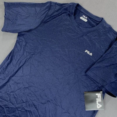 NEW Fila Shirt Men LG Blue Performance Energy Short Sleeve Crew Wicking Athletic - Image 1 of 4