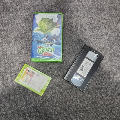 How the Grinch Stole Christmas VHS Tape 2001 Jim Carrey Clamshell Case - Image 1 of 4