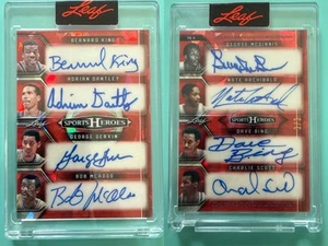 2025 Leaf: King Dantley Gervin McAdoo McGinnis Archibald Bing Scott 8 AUTOS /3 - Picture 1 of 3