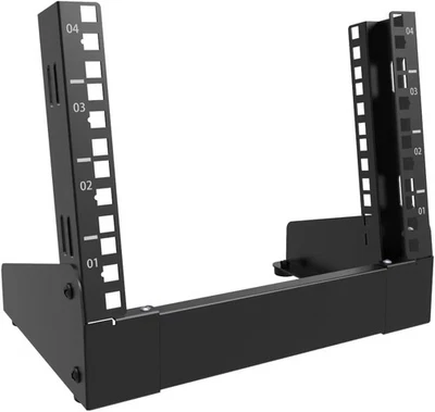 4U Desktop Network Rack 19 inches Small Open Frame Rack 2 Post Free-Standing ... - Image 1 of 4