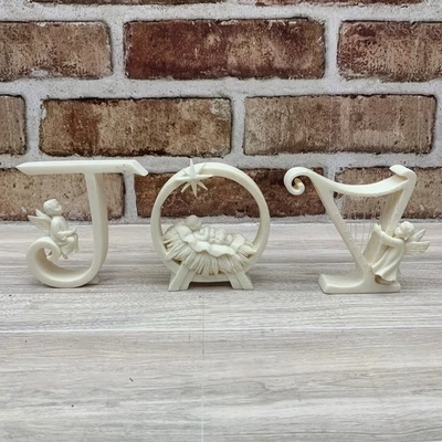 JOY Belén Set Bebé Jesús Ángeles Arpa Marfil Decoración Navidad Foto 1 de 4