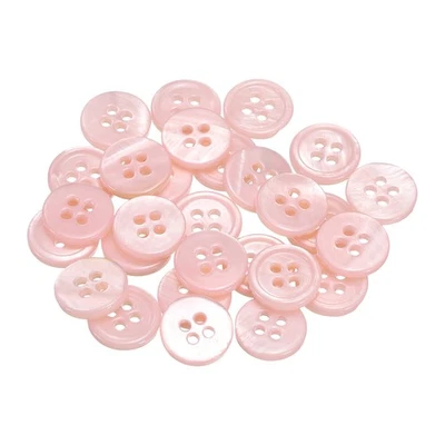 25Pcs Shell Buttons, 11.5mm Mother of Pearl Sewing Buttons, Pink - Изображение 1 из 4
