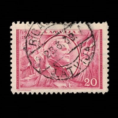 Latvia, Scott 203, President Ulmanis, 1938, used, 109629 - Image 1 of 2