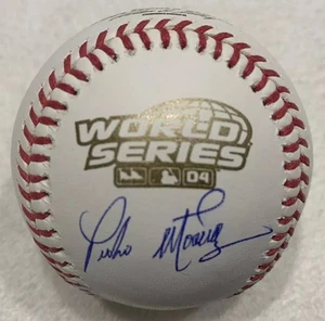 Pedro Martinez Boston Red Sox Auto 2004 World Series Logo ball - QR code Beckett - Picture 1 of 1