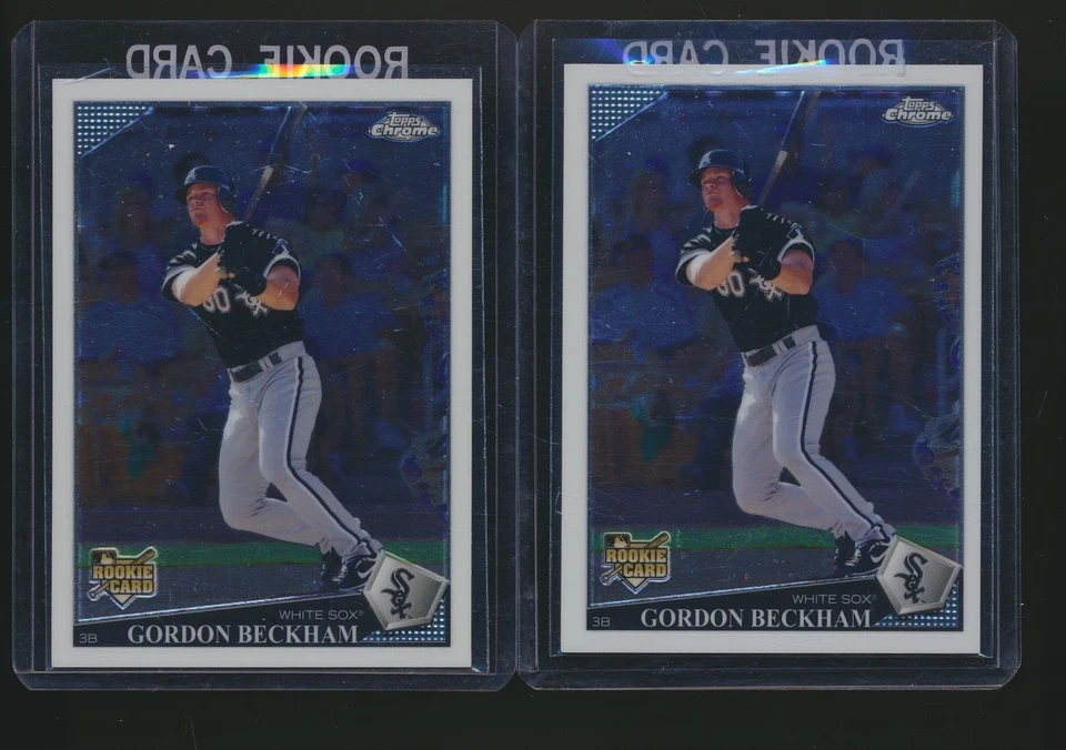 2009 TOPPS CHROME ROOKIE 2 CT LOT GORDON BECKHAM WHITE SOX - Image 1 of 1