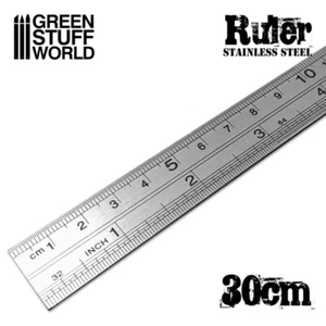 Stainless Steel RULER 30cm - tool for Dioramas Scenery Bases - Picture 1 of 2