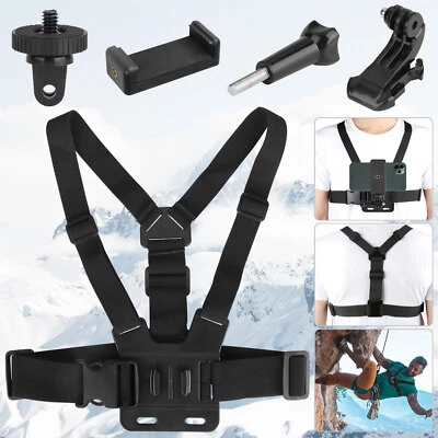 Chest Strap Mount Accessories Adjustable Phone Holder For GoPro Hero 9 8 iPhone - Image 1 of 4
