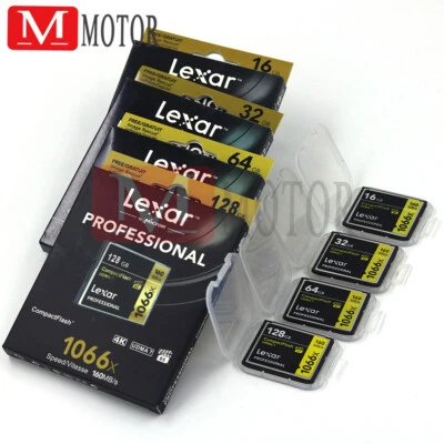 New Lexar 16/32/64/128GB 1066X Compact Flash CF Memory Card UDMA7 For Camera - Image 1 of 4
