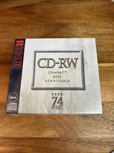 CD-RW 20 RICOH 74 Min 650 MB - Recordable Rewritable CD Disc Set 5..C3 - Picture 1 of 3