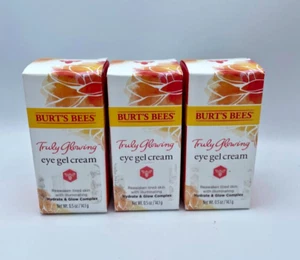 Burt's Bees Truly Glowing Eye Gel Cream ( lot of 3) NIB crema ojos skin piel - Picture 1 of 4