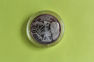 1999 ROMANIA 100 LEI SILVER PROOF COIN Antarctic Expedition - Picture 1 of 2