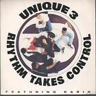 Unique 3 Featuring Karin Rhythm Takes Control 7" vinyl UK Ten 1990 B/w original