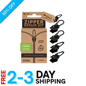 Durable Black Zipper Replacement Set - 5pcs for Hassle-Free Repairs Anywhere - Picture 1 of 11