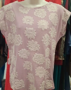 NWT Loft Violet Tshirt Floral Size XS - Picture 1 of 2