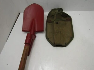 1944 WW2 US Military Folding Entrenchment Tool Shovel in Canvas Pouch - Picture 1 of 9