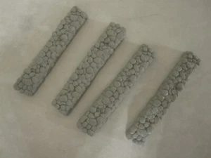 4 Plastic Rock Walls, 1/32, 1/30 54mm. 60 mm - 6x1x.75 inches - Picture 1 of 4
