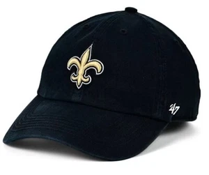 New Orleans Saints 47 Brand Black Classic Franchise Easy Fitted hat cap Medium - Picture 1 of 3