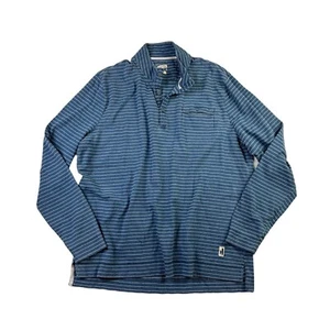 Johnnie-O Mens Rocky Henley Button Shirt Long Sleeve Shirt Mariner Blue Size XL - Picture 1 of 10