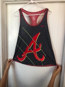 Women's Nike Atlanta Braves Athletic Tank Top X-Small Baseball MLB Dri-fit #3 - Picture 1 of 4