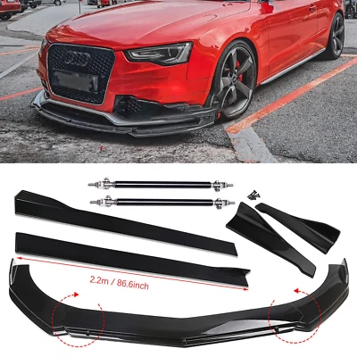Front Rear Bumper Lip Spoiler Splitter Body Kit Side Skirt For Audi A5 A6 A7 A8 Foto 1 de 4