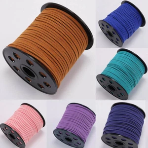 10 Yard Flat PU Braided Cord Thread String Rope For DIY Jewelry Making - Picture 1 of 36