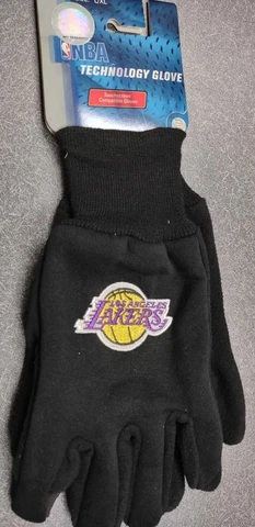 NBA Los Angeles Lakers No Slip Gripper Utility Work Gardening Gloves NEW! Cover