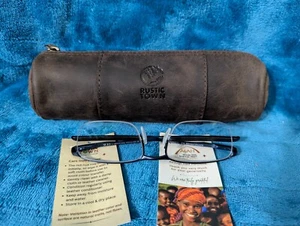 Rustic Town Leather Pencil Case Zipper With Holder for Office ~~ Artist Pouch~~ - Picture 1 of 6