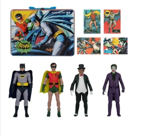 NEW McFarlane Toys: Batman Classic TV Series Lunchbox, Cards & 4 Action Figures - Picture 1 of 24