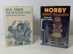 2 Isaac Asimov Books! The Heavenly Host + Norby Down To Earth Hardback Ex Lib - Picture 1 of 12