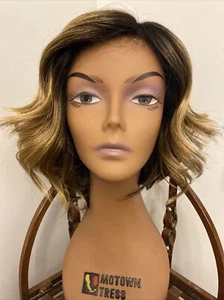 Premium synthetic , Blonde, dark roots, Lace Part, Combs, Adjustable Straps - Picture 1 of 20