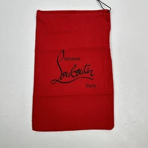 Christian Louboutin Dust Bag 14.5x9.5 Inch Red Felt Gift Storage Drawstring - Picture 1 of 3