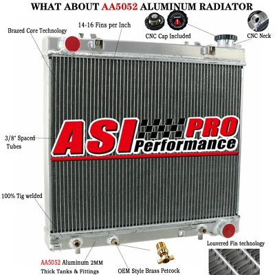 3-Row Aluminum Radiator For 05-11 Dodge Dakota Mitsubishi Raider 3.7 V6 4.7 V8 - Image 1 of 4