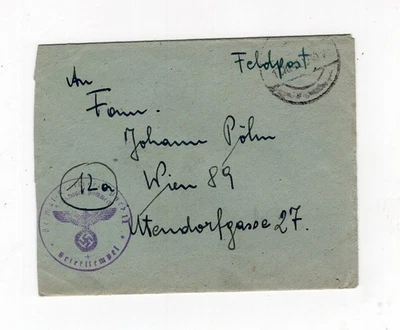 1944 3. Reich Feldpost-Brief Heimat Artillerie Park 11 V-2  / A4 Schußbeleg - Bild 1 von 3