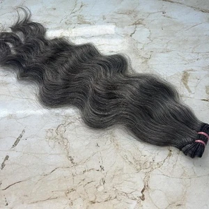 Dark Grey Human Hair Weft Bundles - Picture 1 of 5