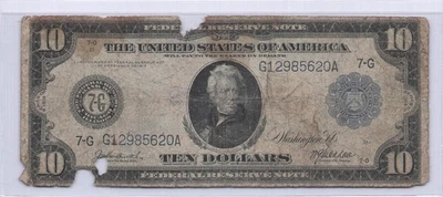 1914 $10 Federal Reserve Note Chicago Ill - Image 1 of 2