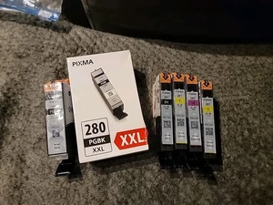 6PK Oryginalny atrament Canon PGI-280 czarny i CLI-281 Color SETUP TR7520 TR8520 TS6120 - Zdjęcie 1 z 4