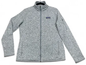 Patagonia Better Sweater Jacket Womens L Birch White Gray Fleece Full Zip - Picture 1 of 19