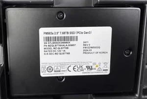 1x Samsung 7.68TB PM983a SSD NVMe U.2 PCIe 3.0 x4 MZ-QLB7T6B MZQLB7T6HALA-00W07 - Picture 1 of 1