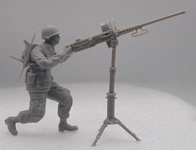 #736-1/16th-SOLID RESIN FIGURE-WW2 US AMERICAN SOLDIER MARINE-FREE P+P - Image 1 of 4