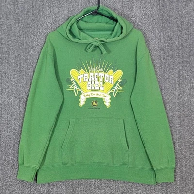 Sudadera con Capucha John Deere Para Mujer Mediana Verde Granja Fresca Tractor Niña Sudadera Foto 1 de 4