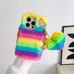 Für Galaxy S21 S22+ S23 S24 S25 Ultra A13 A14 Hülle Faux Plüsch Fuzzy Fluffy Cover - Bild 1 von 27